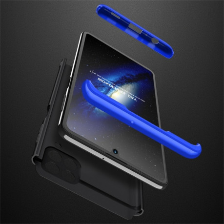 Противоударный чехол GKK Three Stage Splicing на Samsung Galaxy M32/A22 4G - черно-синий