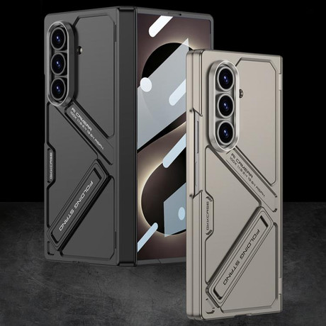 Чехол GKK Integrated Magnetic Folding Hinge Vision на Samsung Galaxy Fold8 Ultra 5G — серый