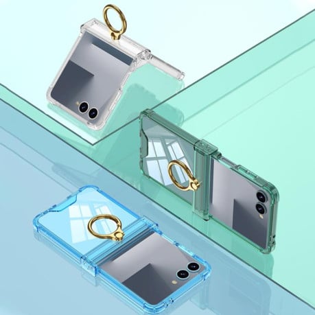 Противоударный чехол GKK Plain Leather для Samsung Galaxy Flip 7 5G - черный