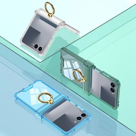 Протиударний чохол GKK Plain Leather для Samsung Galaxy Flip 7 5G - прозорий