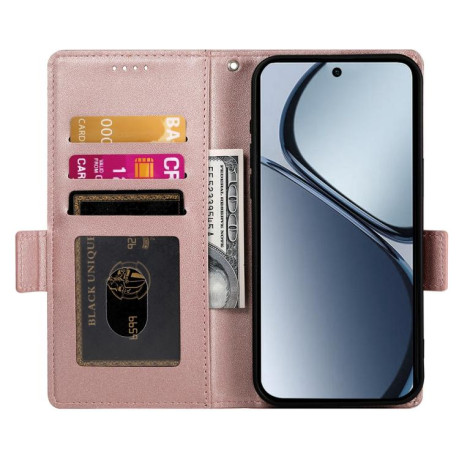 Чохол-книжка Side Buckle Magnetic Frosted Leather на Realme C75 / Realme 14x - золото