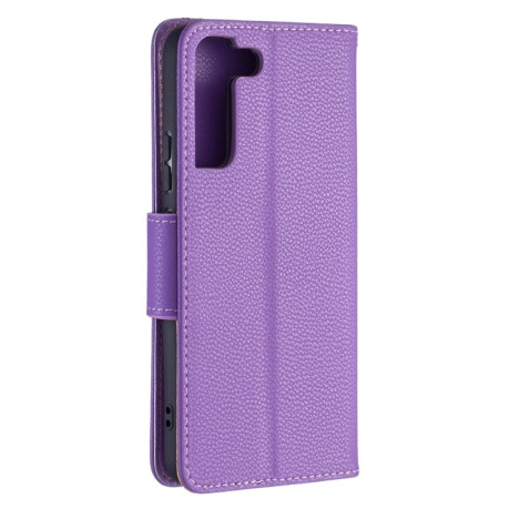 Чохол-книжка Litchi Texture Pure Color Samsung Galaxy S22 Plus 5G - фіолетовий