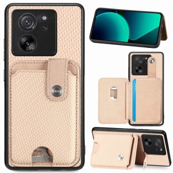 Противоударный чехол Card Wallet Kickstand Back для Xiaomi 13T / 13T Pro - хаки