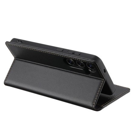 Чохол-книжка N.BEKUS P3 RFID Stitching з кишенькою для карток на Samsung Galaxy S25 FE 5G - чорний