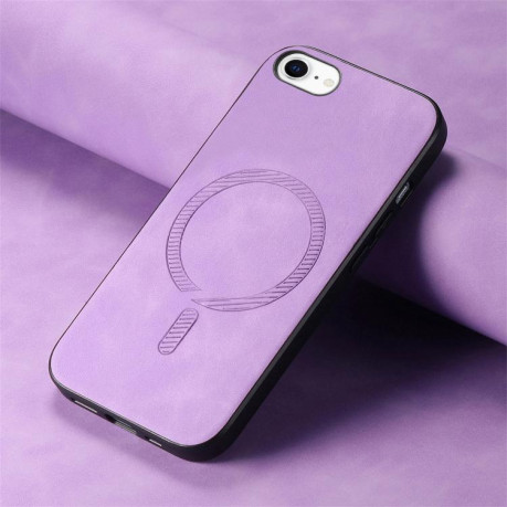 Чехол Solid Color Retro Magsafe для iPhone 16e - фиолетовый