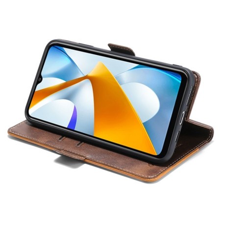 Чохол-книжка Contrast Color для Samsung Galaxy M13 - коричневий