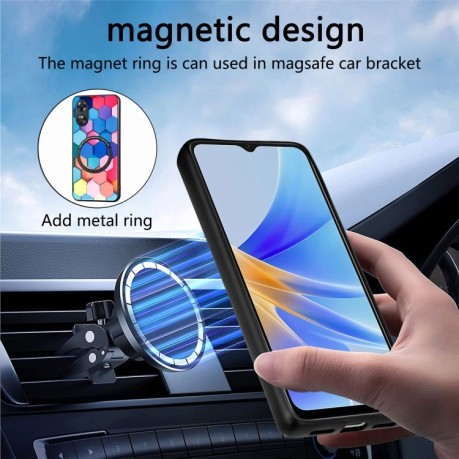 Противоударный чехол Colored Drawing (Magsafe) для OPPO A17 - Colorful Cloud