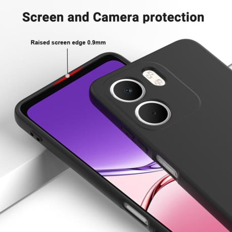 Силіконовий чохол Solid Color Liquid Silicone на OPPO A5x 4G/5G - чорний
