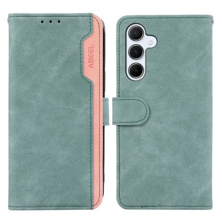 Чохол-книжка ABEEL Color Block Magnetic RFID Leather  для Samsung Galaxy A26 5G - Cyan-Pink