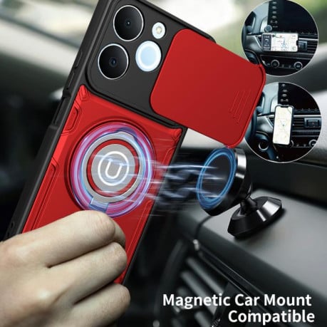 Протиударний чохол Camera Sliding на Realme C71 India / Note 70 4G — червоний