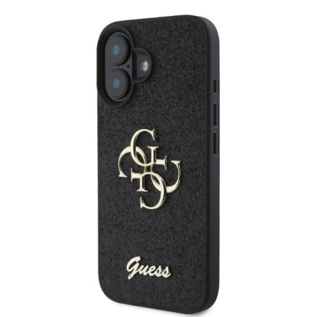 Оригинальный чехол Guess Big Metal Logo для iPhone 16 - black