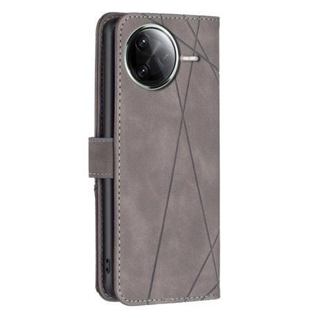 Чохол-книжка Rhombus Texture для Xiaomi Poco F7 Pro / F7 Ultra - сірий