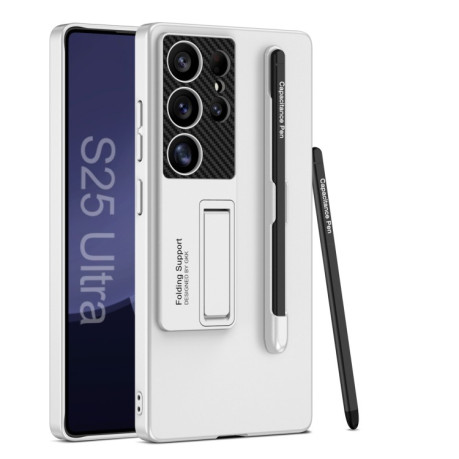 Протиударний чохол GKK Ultra-thin Holder with Pen Slots &amp; Stylus Pen  для Samsung Galaxy S25 Ultra 5G - сріблястий