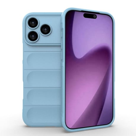 Силіконовий чохол Magic Flannel на iPhone 17 Pro Max - блакитний