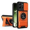 Противоударный чехол Lens Sliding Window Multifunctional Magnetic Shockproof со шторкой камеры на OnePlus Nord 6 5G — оранжевый