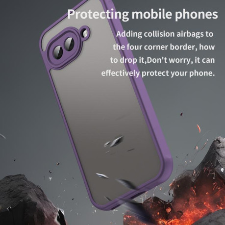 Чохол Fan Dun Series TPU Hybrid PC Frosted на Google Pixel 9a - фіолетовий