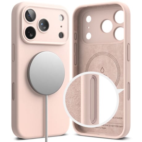 Оригінальний силіконовий чохол Ringke Silicone Magnetic з MagSafe на iPhone 17 Pro Max - Pink