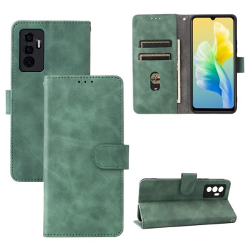 Чехол-книжка Buckle Calf Texture для Vivo S10e / V23e - зеленый