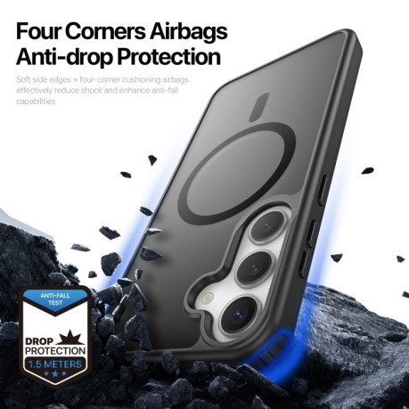 Чохол DUX DUCIS Yind Series MagSafe TPU Hybrid PC  для Samsung Galaxy S25+ 5G - чорний