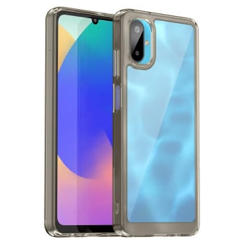 Протиударний чохол Colorful Acrylic Series із кольоровою силіконовою боковиною на Samsung Galaxy M06 5G - сірий