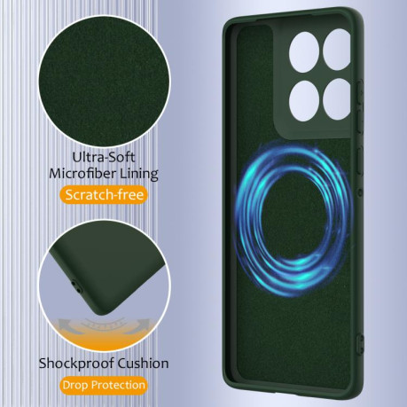 Силиконовый чехол Shockproof Silicone Magsafe для Motorola Edge 60 / 60s / 60 Fusion - зеленый