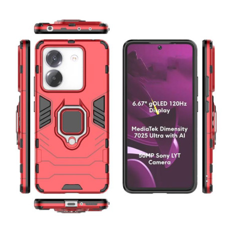 Противоударный чехол HMC 360 Degree Rotating Holder на Xiaomi Poco M7 Pro 5G - красный