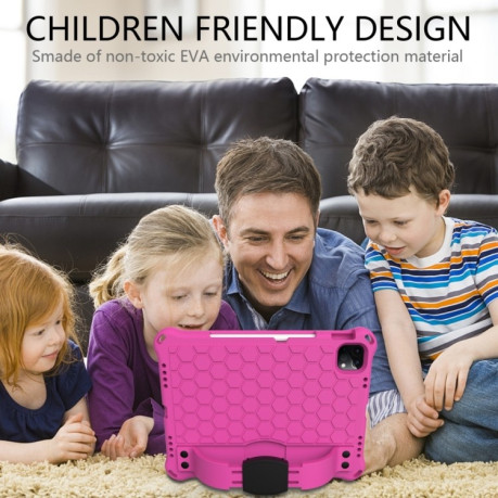 Протиударний чохол Honeycomb Design на iPad 10.9 2022 - пурпурно-червоний
