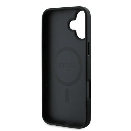 Оригінальний чохол Guess 4G Printed Stripes MagSafe для iPhone 16 Plus - black