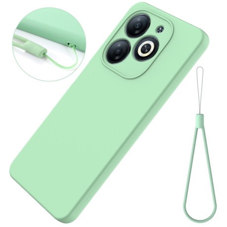 Силиконовый чехол Solid Color Liquid Silicone на Infinix Smart 8 HD / Smart 8 Pro - зеленый