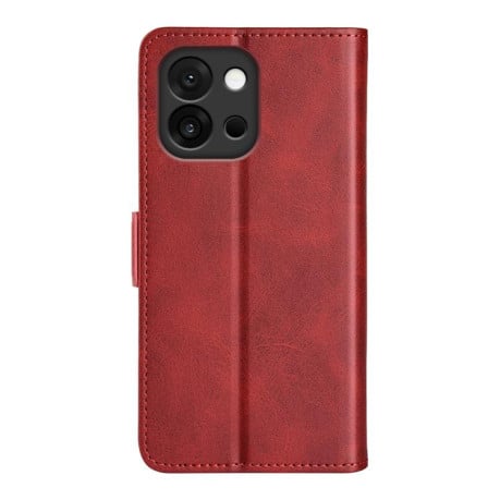 Чехол-книжка Dual-side Magnetic Buckle для OnePlus 13T - червоний