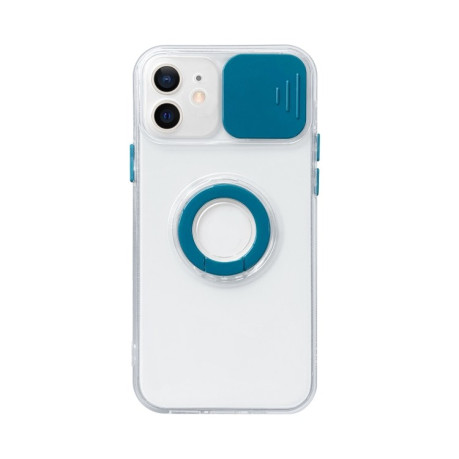 Протиударний чохол Sliding Camera with Ring Holder для iPhone 14/13 - прозоро-синій
