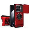 Протиударний чохол Escase зі зсувною шторкою камери та підставкою для Xiaomi 15T Pro 5G — червоний