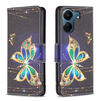 Чохол-книжка Colored Drawing Pattern для Xiaomi Redmi 13C/Poco C65/Poco C65 - Butterfly