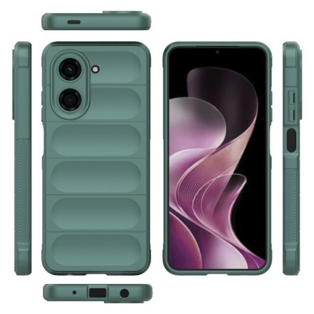 Силіконовий чохол Magic Flannel для Xiaomi Redmi A5 4G 171.7mm / Xiaomi Poco C71 4G - зелений