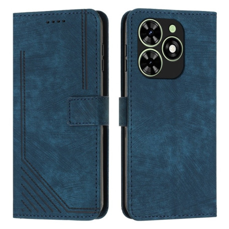 Чехол-книжка Skin Feel Stripe Pattern для Infinix Smart 8 - синий