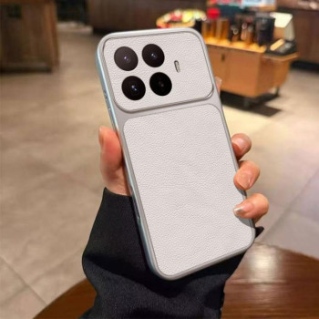 Чохол Large Window Leather Textured Coated TPU на Xiaomi 17T Pro 5G — білий