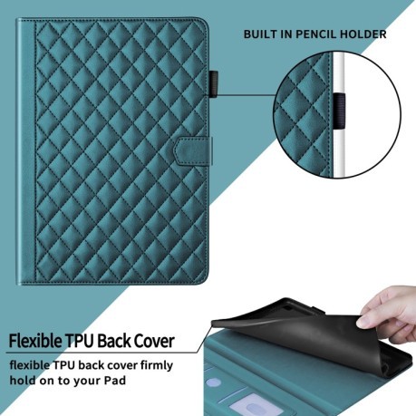 Чохол-книжка Rhombus Lattice Leather для Xiaomi Pad 7/7 Pro - зелений