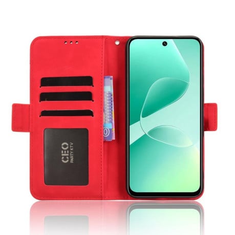 Чехол-книжка Skin Feel с мягкой фактурой Calf на Infinix Hot 60i 4G / Hot 60 5G - красный