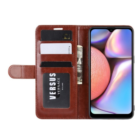 Чехол-книжка Texture Single Fold на Samsung Galaxy A10S- коричневый