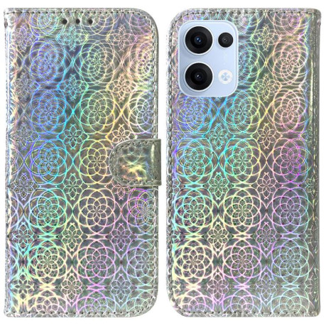 Чехол-книжка Solid Color Colorful на OPPO Reno13 Global - серебристый