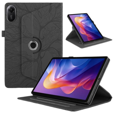 Чехол-книжка Tree Life Embossed Rotation Leather для Xiaomi Redmi Pad 2 - черный