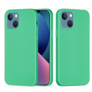 Силиконовый чехол Solid Color Liquid на iPhone 14 - зеленый