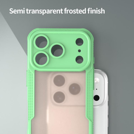 Противоударный чехол Armor Glaze PC Hybrid для iPhone 17 Pro - зеленый