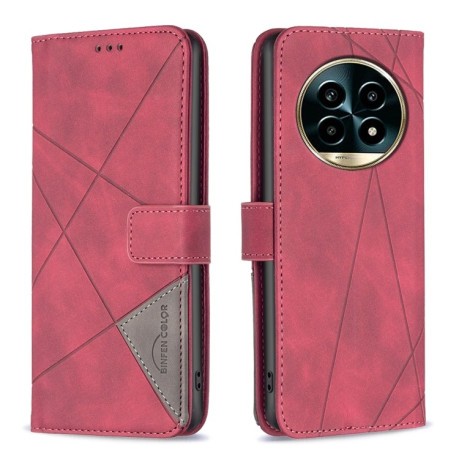 Чехол-книжка Rhombus Texture для Realme 13 Pro 5G / 13 Pro+ 5G - красный