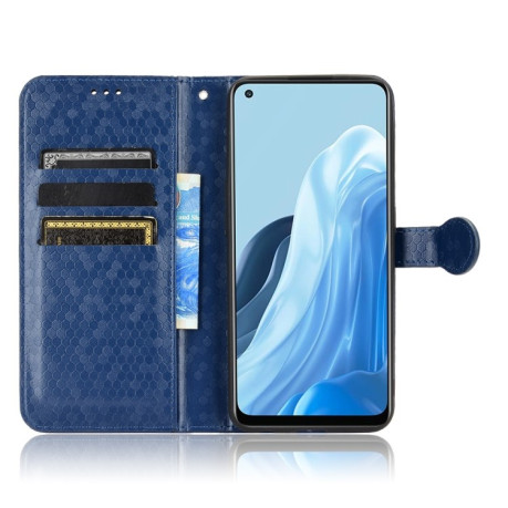 Чехол-книжка Honeycomb Dot для OPPO Reno7 5G Global/ Find X5 Lite/OnePlus Nord CE2 5G - синий