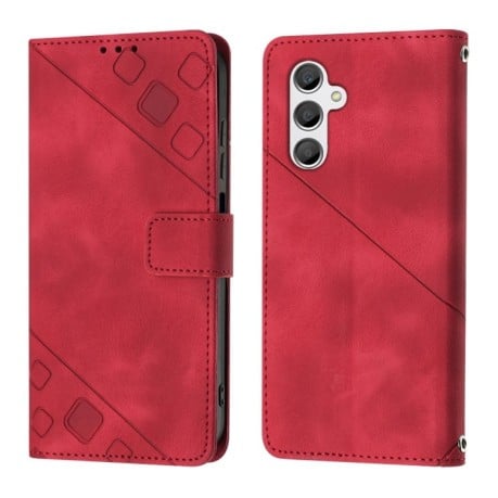 Чохол-книжка Skin-feel Embossed для Samsung Galaxy A24 4G - червоний
