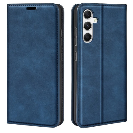 Чехол-книжка Retro Skin Feel Business Magnetic на Samsung Galaxy A35 - синий