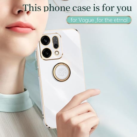 Чехол XINLI Straight Edge с держаталем-подставкой на OPPO Reno14 5G Global - зеленый