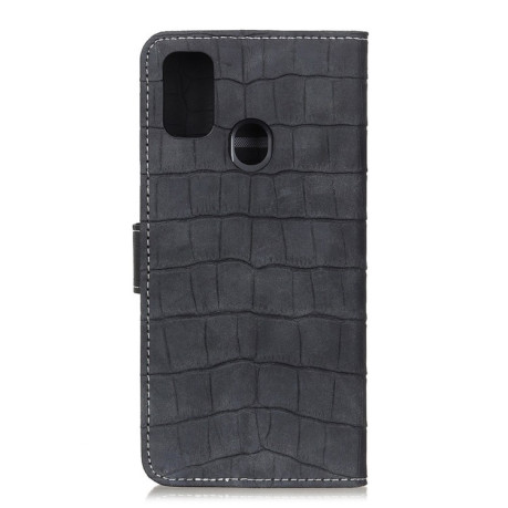 Чехол-книжка Magnetic Crocodile Texture на Samsung Galaxy M31 - черный