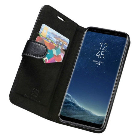 Кожаный чехол- книжка DG.MING Genuine Leather на Samsung Galaxy S8 /G950- черный